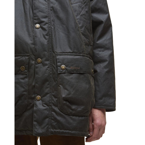 Parka Uomo Bedale, con inserto interno in tartan e logo ricamato